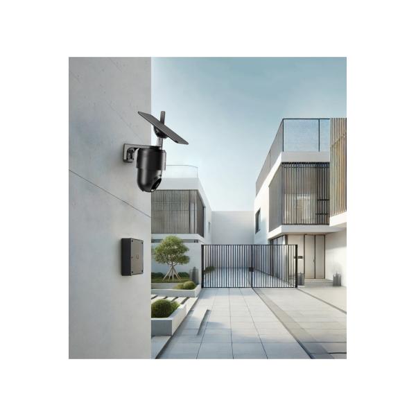 Load image into Gallery viewer, Woox r4250 smart 4g outdoor ptz camera with solar panel kit, 2mp, 1920x1080p, 4g lte-fdd, black
