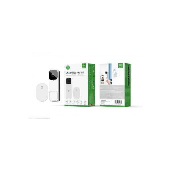 Load image into Gallery viewer, Woox r4331 smart video deurbel binnen bel, fhd, 3mp, 1 2.8 cmos, ip65, wi-fi 802.11 b g n, white
