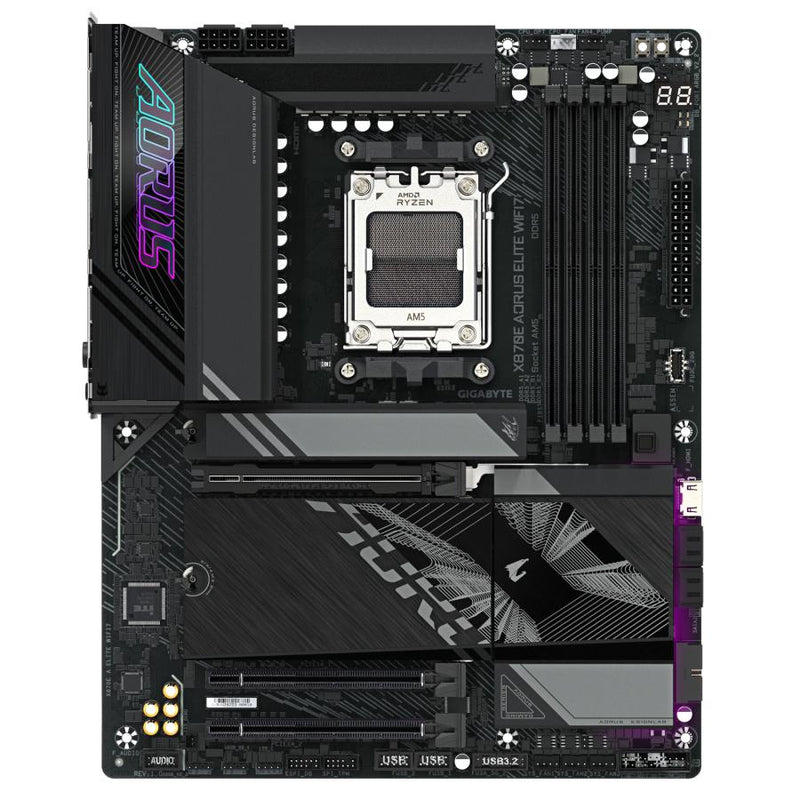 Load image into Gallery viewer, Gigabyte x870e aorus elite wifi7 socket am5 moederbord (zwart, raid, 2.5gb-lan, wi-fi 7, bt, sound, atx)
