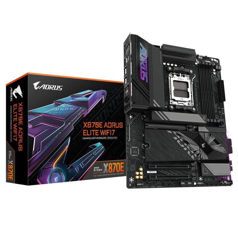 Load image into Gallery viewer, Gigabyte x870e aorus elite wifi7 socket am5 moederbord (zwart, raid, 2.5gb-lan, wi-fi 7, bt, sound, atx)
