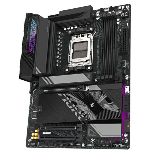 Gigabyte x870e aorus elite wifi7 socket am5 moederbord (zwart, raid, 2.5gb-lan, wi-fi 7, bt, sound, atx)