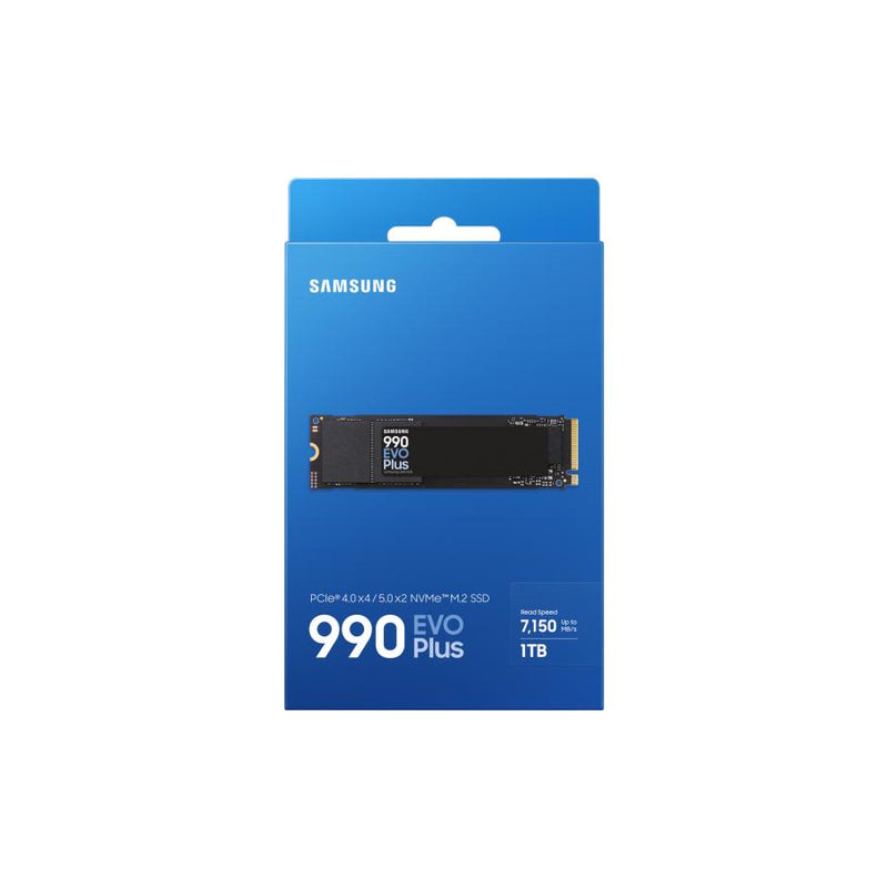 Load image into Gallery viewer, Samsung mz-v9s1t0bw 990 evo plus ssd, 1 tb, m.2, pcie 4.0, 7150 mb s, 1350000 iops, black
