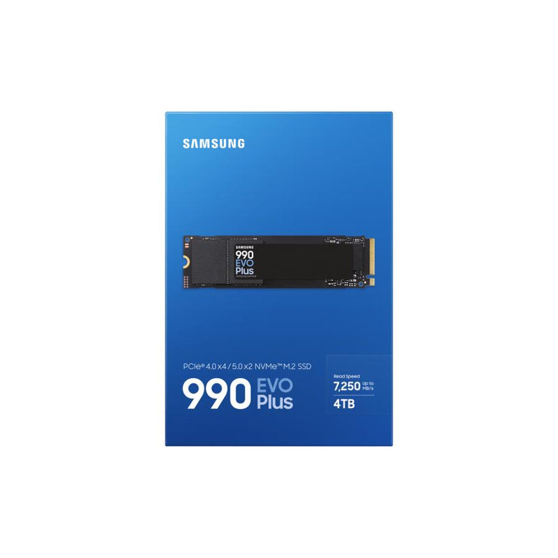 Load image into Gallery viewer, Samsung mz-v9s4t0bw mz-v9s4t0 evo 990 plus ssd, 4 tb, m.2, pcie 4.0, 7150 mb s, 1350000 iops, black
