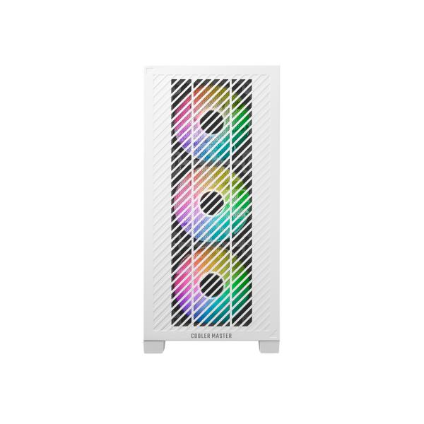 Load image into Gallery viewer, Cooler master e301-wgnn-s00 elite 301 white argb, atx, window, usb 3.2 gen 1 type-c, 3x 120mm argb
