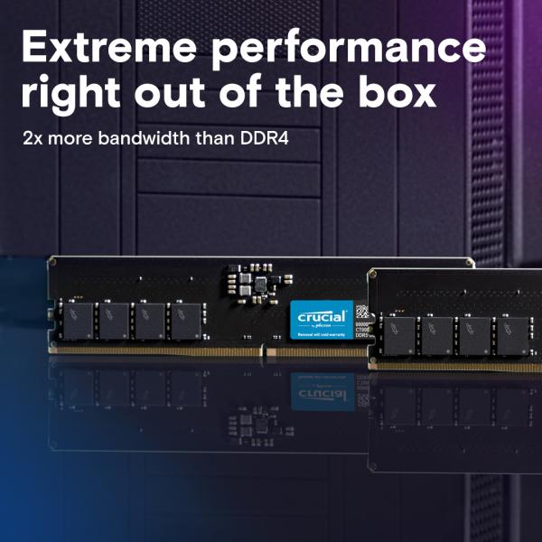 Load image into Gallery viewer, Crucial ct8g56c46u5 dimm, 8 gb, ddr5 5600 mhz, pc5-44800, unbuffered
