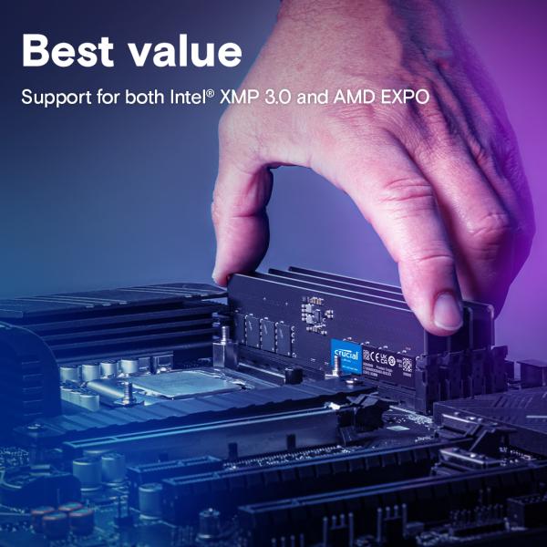 Load image into Gallery viewer, Crucial ct8g56c46u5 dimm, 8 gb, ddr5 5600 mhz, pc5-44800, unbuffered
