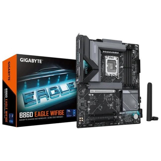 Gigabyte b860 eagle wifi6e socket 1851 moederbord (raid, 2.5gb-lan, wi-fi 6e, bt, sound, atx)