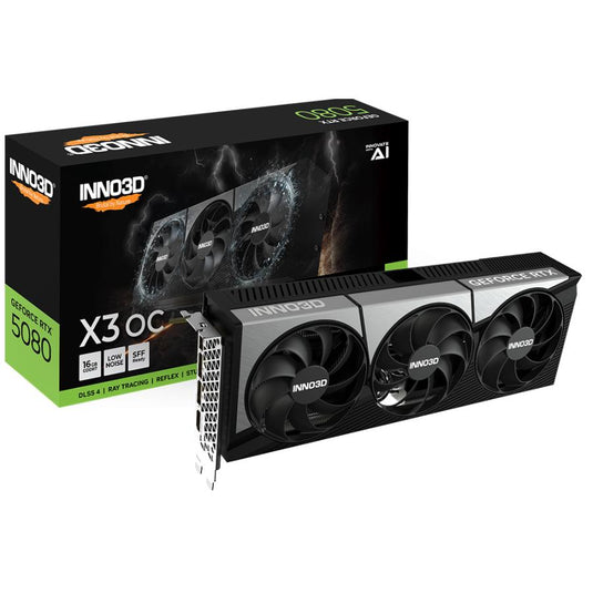 Inno3d n50803-16d7x-17603930 geforce rtx 5080 x3 oc, atx, 16gb, gddr7, 256-bit, 960gb s, pcie5, 360w