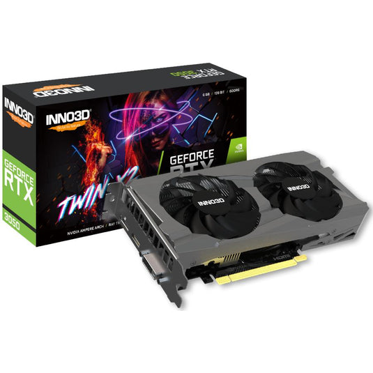 Inno3d n30502-06d6-1880va60 geforce rtx 3050, atx, 6 gb, gddr6, 96-bit, 168 gb s, dual-fan