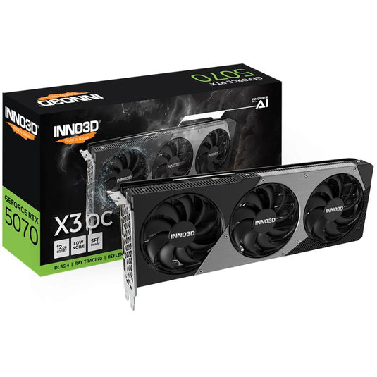Inno3d geforce rtx 5070 x3 oc grafische kaart (dlss 4, 3x displayport, 1x hdmi 2.1)
