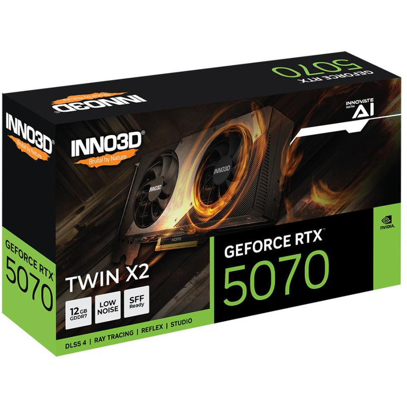 Load image into Gallery viewer, Inno3d geforce rtx 5070 twin x2 oc white grafische kaart (wit, dlss 4, 3x displayport, 1x hdmi 2.1)
