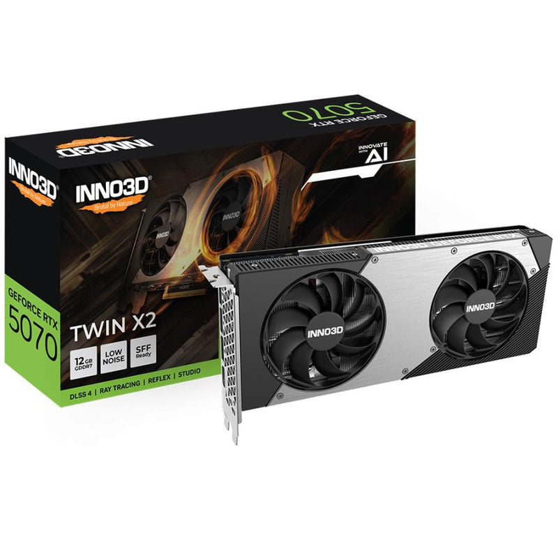 Load image into Gallery viewer, Inno3d geforce rtx 5070 twin x2 oc white grafische kaart (wit, dlss 4, 3x displayport, 1x hdmi 2.1)
