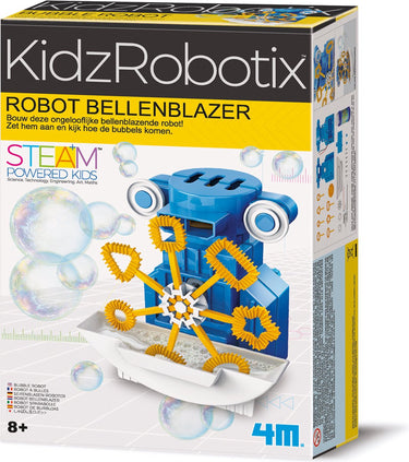 4m wetenschap en spel - maak zelf een bellenblaas robot - bouwpakket - kidzrobotix - 8 jaar