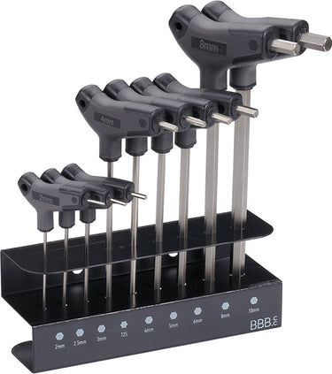 Bbb cycling inbussleutelset fiets gereedschapsset met inbussleutels en torx t25 - inlcusief houder - hex-t set btl-45s