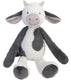 Happy horse koe casper knuffel 48cm - wit grijs - baby knuffel