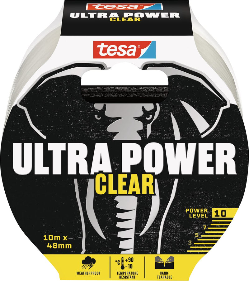 ギャラリービューアに画像をロードする, Tesa ultra power clear 56496-00000-00 reparatietape transparant (l x b) 10 m x 48 mm 1 stuk(s)
