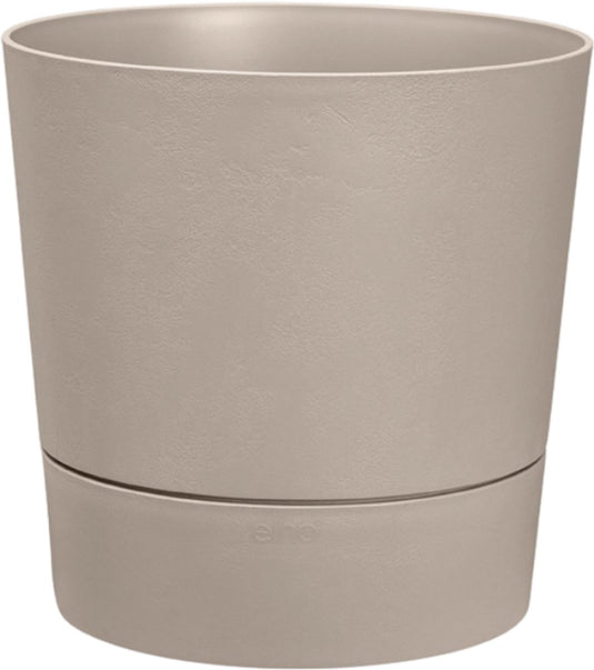 Elho foss rond 43cm - bloempot voor binnen - 100% gerecycled plastic - ø 43 x h 42.5 - paddenstoel beige