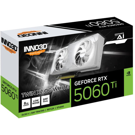 Inno3d n506t2-08d7x-193075w geforce rtx™ 5060 ti 8gb twin x2 oc white