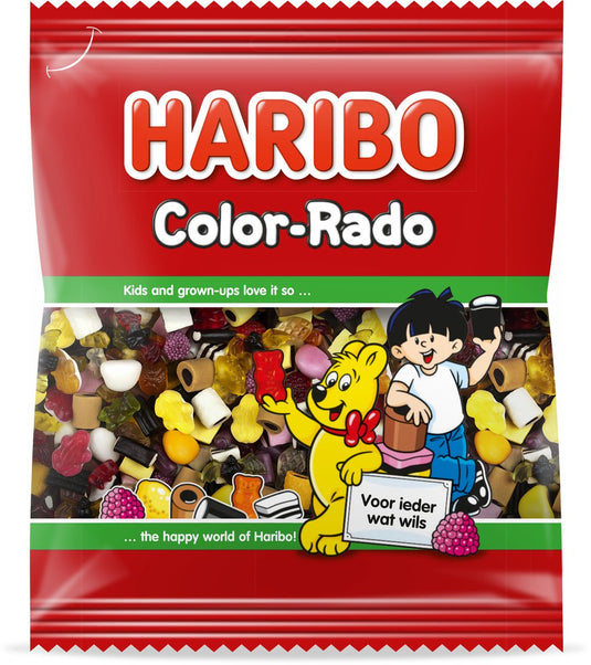 Haribo color-rado - snoep en drop mix - 1kg zak