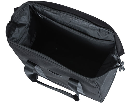 Basil tas grand fietsshopper zwart | mik hooks | 23l
