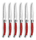 Lou laguiole - tradition - steakmessen set - 6-delig rood