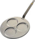 Debuyer de buyer mineral b tri-blinis pan 27 cm – pannenkoekpan met 3 vakken – plaatstaal – pfas-vrij – geschikt voor inductie