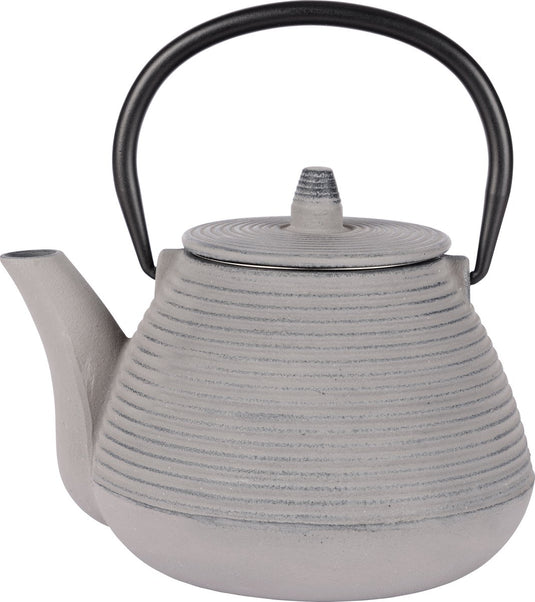 Cosy trendy theepot - 1l - gietijzer - lichtgrijs