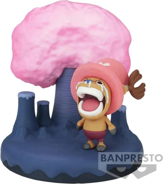 Banpresto one piece: world collectable figure log stories - tony tony chopper figure mini-figuur