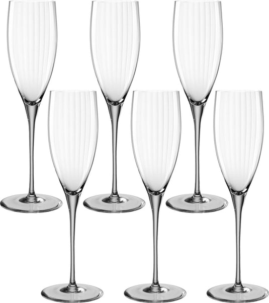 Leonardo poesia champagneglas 250ml grijs - set 6