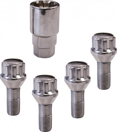 Carpoint anti-diefstal wielbouten – conisch – 4 stuks – m12 x 1.5 x 26 mm – beschermt velgen – sterk veilig