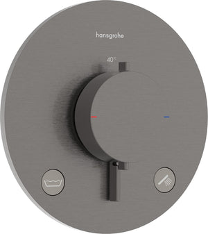 Hansgrohe ecostat comfort s - inbouwthermostaat - 2 functies - douche thermostaat - zekerheidscombinatie en1717 - brushed black chrome