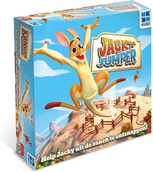 Megableu jacky jumper - jacky jumper - grappig actiespel met stuiterende kangoeroes - kinderspel vanaf 5 jaar - 2-4 spelers - met trampoline speelveld