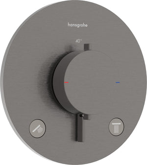 Hansgrohe ecostat comfort s - inbouwthermostaat - ecostat thermostaat - voor 2 functies - brushed black chrome