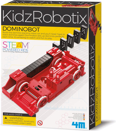 4m wetenschap en spel - dombinobot - inclusief dominostenen - bouwpakket - kidzrobotix - 8+