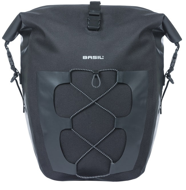 Load image into Gallery viewer, Basil enkele tas navigator waterproof l mik 25-31l 14 x 26 x 42 cm - zwart
