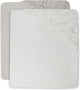 Jollein - baby hoeslaken jersey (ivory nougat) - katoen - hoeslaken wieg - 2 stuks - 60x120cm
