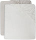 Jollein - baby hoeslaken jersey (ivory nougat) - katoen - hoeslaken wieg - 2 stuks - 60x120cm