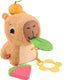 Fisher-price snackende capibara knuffel - zintuiglijk speelgoed met bijtring en rammelaar