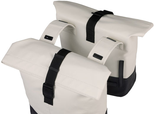 Basil tas cove dubbel wit zwart | 32l