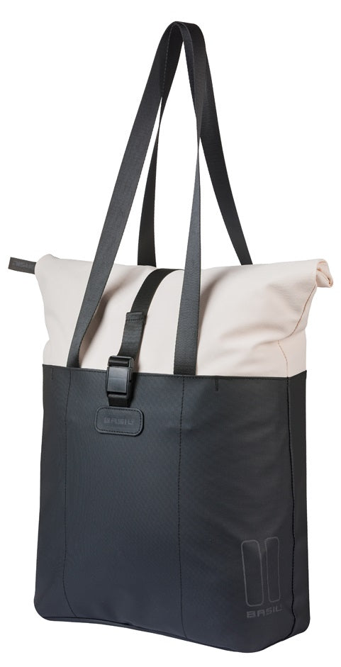 Load image into Gallery viewer, Basil fietsshopper vive mik 15-20l 11 x 29 x 34 cm - zwart wit
