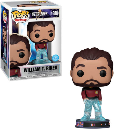 Funko pop! star trek - william t. riker (transporter) (glitter) #1688