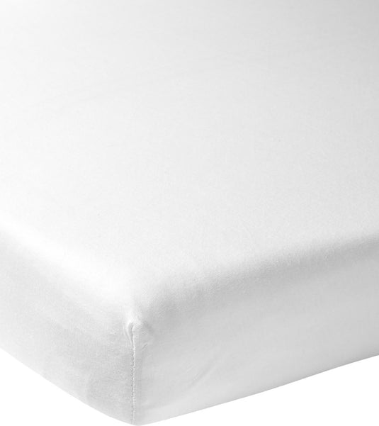 Meyco baby uni geweven hoeslaken - white - 50x90cm