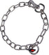 Hs sprenger dog collar silver 3 mm links semi-long (45 cm)