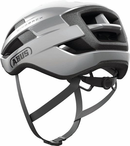 Abus fietshelm wingback gleam silver l - 57-61 cm - zilver - geschikt voor gebruik op racefietsen - gravelbikes - 270 g