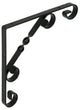 1014757 - rustieke gedraaide konzool zwart 200x200x13mm | 12 stuks