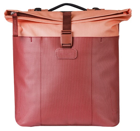 Basil dubbele fietstas vive mik 28-35l 14 x 30 x 38 cm - bordeaux roze