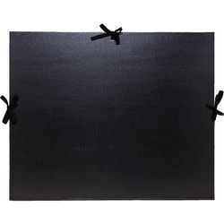 Tekenmappen met linnen linten kraft zwart 25738e