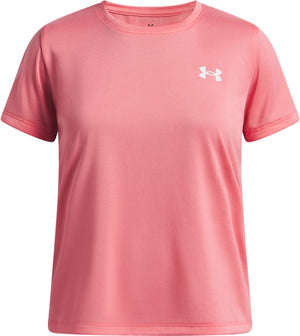 Under armour ua tech ssc-pnk meisjes sportshirt - bittersweet roze - wit