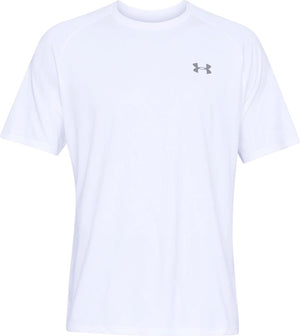 Under armour ua tech 2.0 ss tee-wht heren sportshirt - wit - overcast grijs