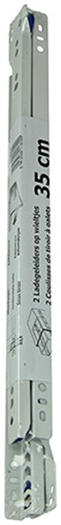 Afbeelding laden in galerijviewer, 1013688 - paar rolladegeleiders wit 25kg 35cm | 5 stuks
